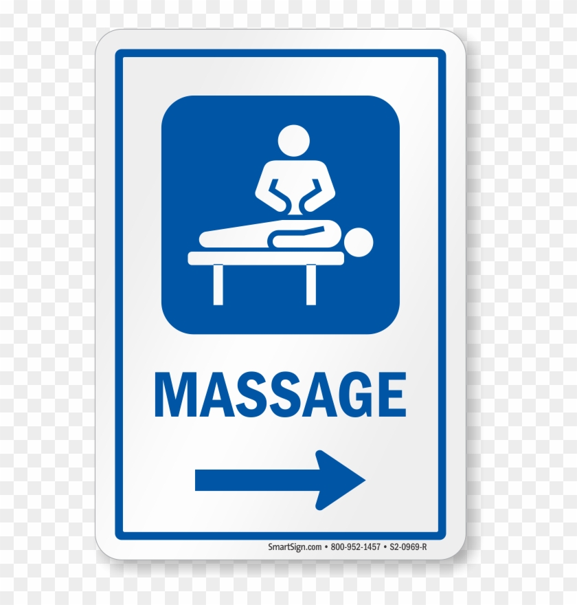 Massage Right Arrow Hospital Sign - Housekeeping Sign #1458990