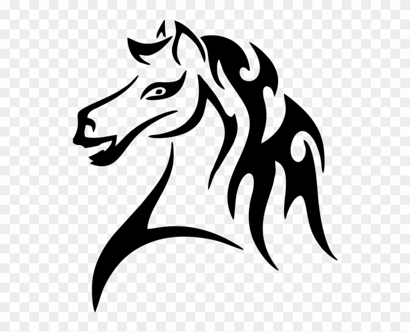 Sweet Horse Window - Car Stickers Tribal Horse Head Sticker #1459038