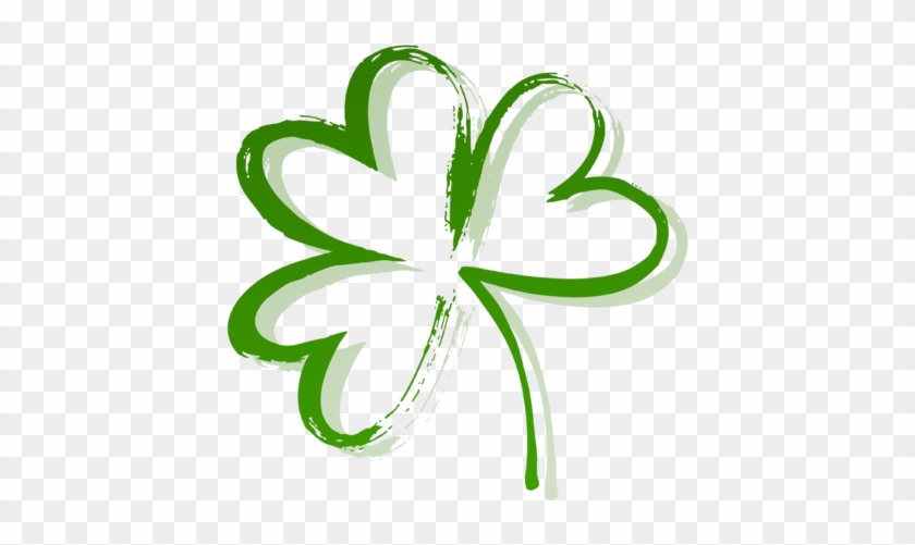 Heart Shamrock Painting Design Pictures On T Shirts - St Patricks Day Clipart Flowers #1459070