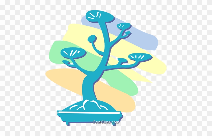 Bonsai Tree Royalty Free Vector Clip Art Illustration - Bonsai Tree Royalty Free Vector Clip Art Illustration #1459149