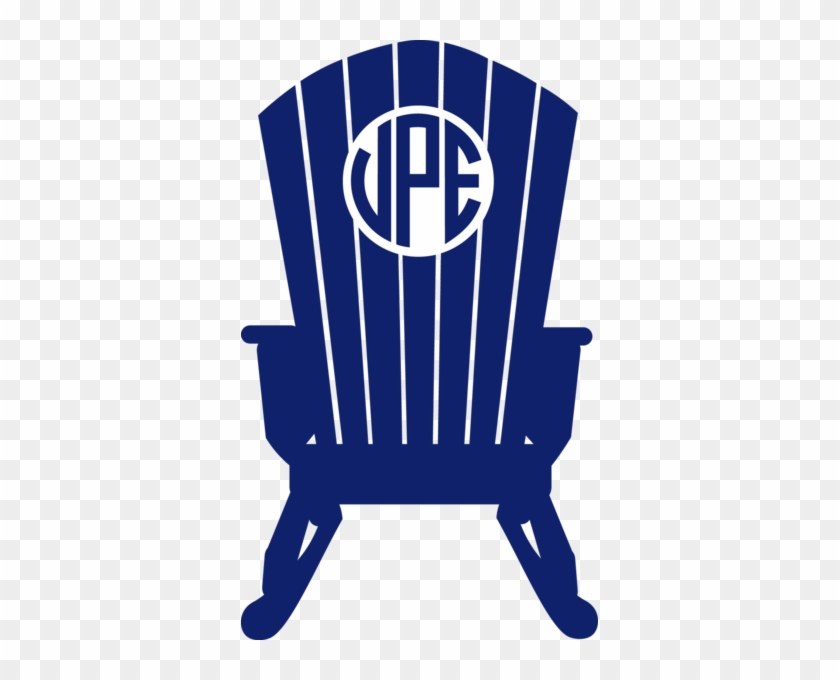 Monogram Adirondack Chair Vinyl Decal - Field Hockey Bag/luggage Tag Monogram With Crossed #1459340