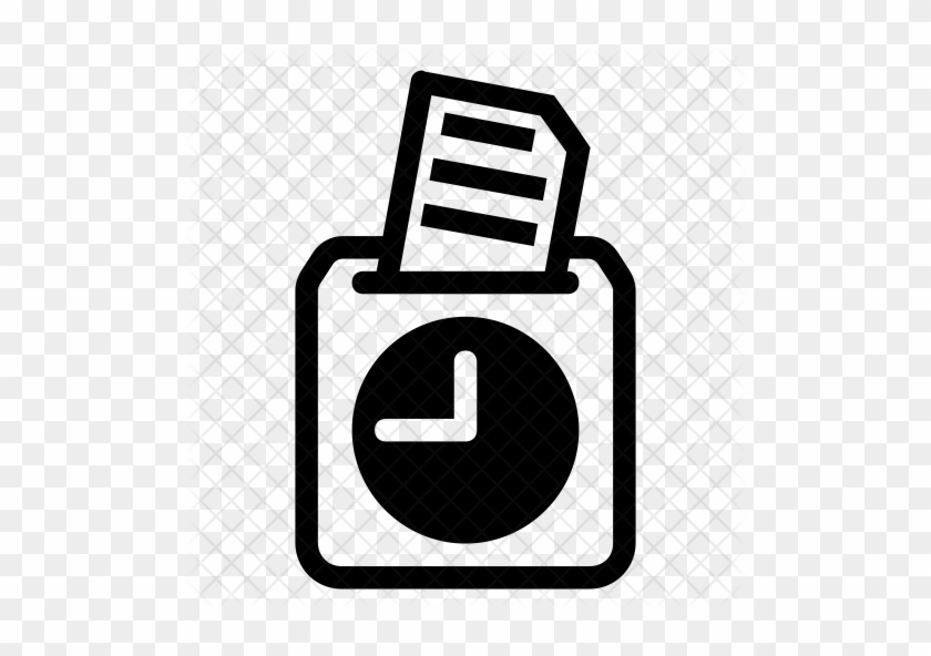 Clip Art Black And White Download Timeout Icon Business - Time Card Timesheet Icon #1459521