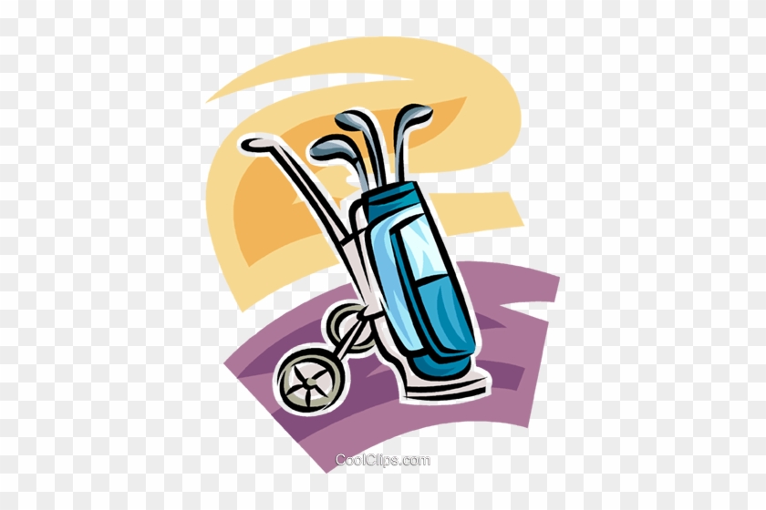 Golf Cart And Bag With Clubs Royalty Free Vector Clip - Illustration #1459533