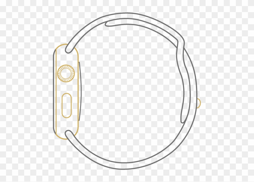 Vector Download Iphone - Apple Watch Line Drawing #1459580