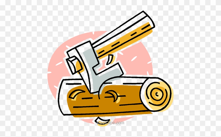 Axe Clipart Chop Wood - Axe Chopping Wood Cartoon - Free Transparent PNG  Clipart Images Download