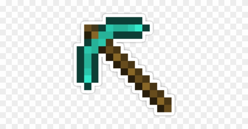 Minecraft Diamond Pickaxe By Legitbit - Pico De Diamante De Minecraft #1459585