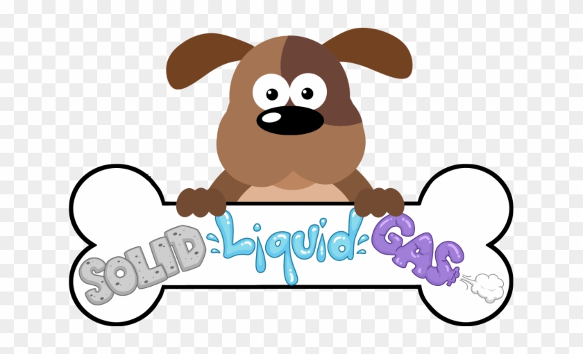 Solid Liquid Gas Unit Math And Science Activities - Cartoon Dog With Banner #1459608