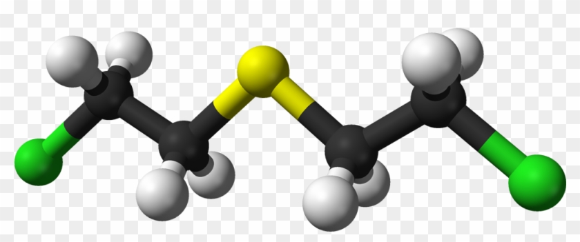 It Can Be A Vapor , An Oily-textured Liquid, Or A Solid - Mustard Gas Molecule Structure #1459621
