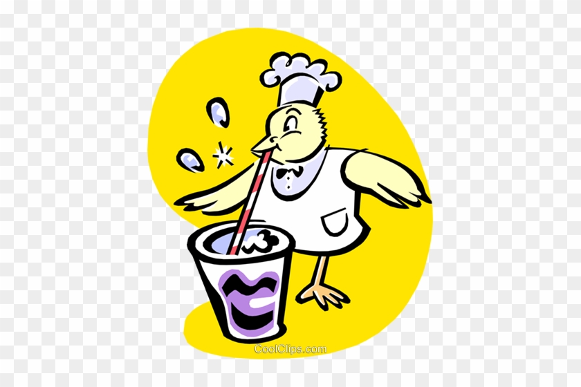 Chef Bird With Straw And Soda Royalty Free Vector Clip - Chef Bird With Straw And Soda Royalty Free Vector Clip #1459657