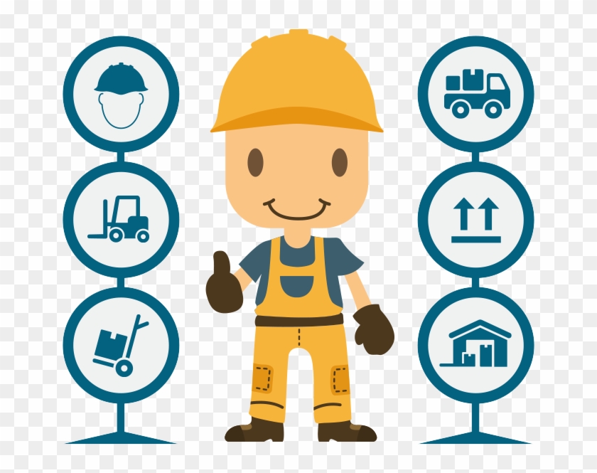 Forklift Clipart Warehouse Worker - Seguridad Y Salud En El Trabajo Animado #1459712