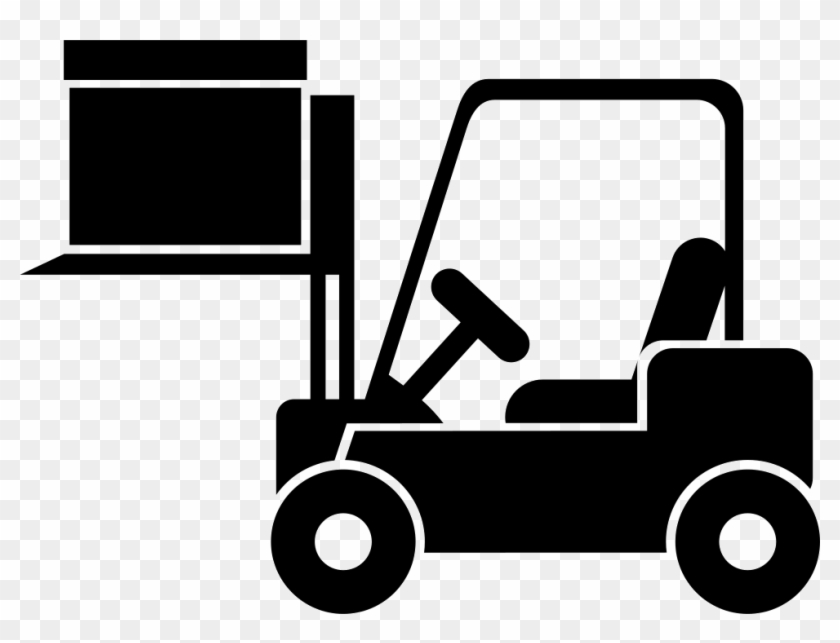 Forklift Drawing Easy Jpg Library - Montacargas Blanco Y Negro #1459733
