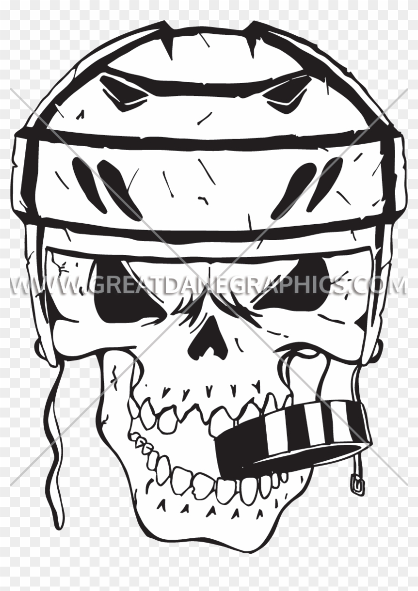 Clipart Library Download Hockey Skull - Skull With Hockey #1459766