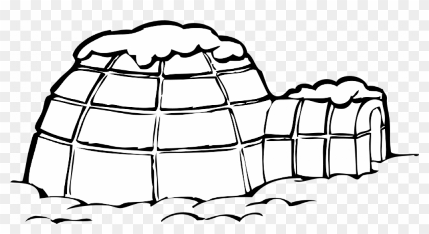 Igloo Vector Graphics - Igloo Black And White #1459780