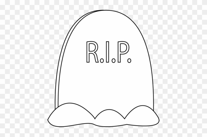 Tombstone Clipart Rest In Peace - Coloring Book #1459788