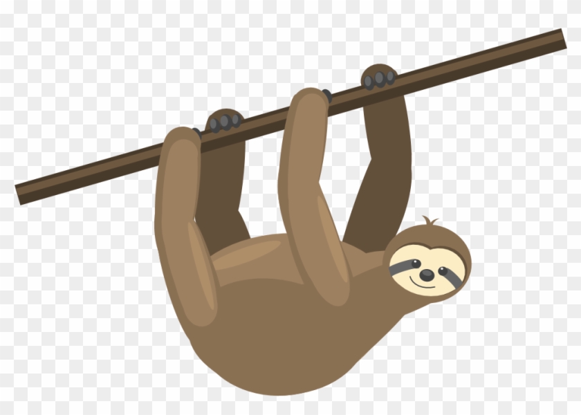 Hanging From Trees, Eating Fruits And Just Having A - Cartoon Sloth Transparent #1459901