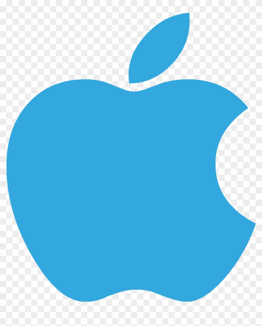 Clipart Light Blue - Apple Logo Png Blue #1460138