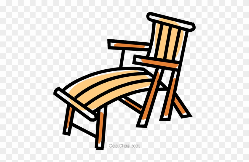 Beach Chair Royalty Free Vector Clip Art Illustration - Clip Art #1460193