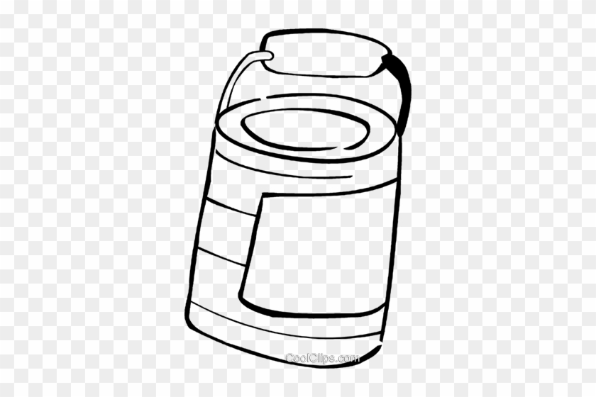Paint Can Royalty Free Vector Clip Art Illustration - Line Art #1460521