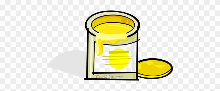 Can Of Yellow Paint Royalty Free Vector Clip Art Illustration - Lata De Pintura Amarilla Png #1460532