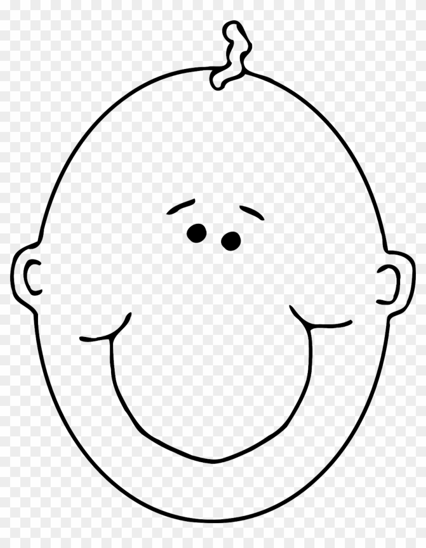 Baby Face Clip Art Black And White #1460557