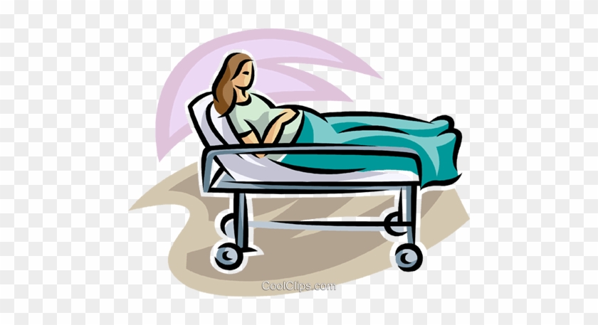Pregnancy And Newborn Babies Royalty Free Vector Clip - Hospital Bed Clipart #1460559