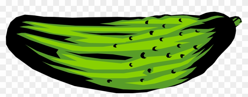Cucumber Clip Black And White Huge - Clip Art #1460698