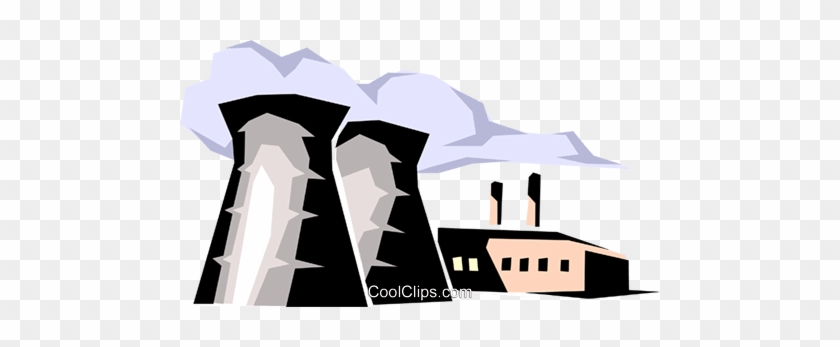 Nuclear Power Station Royalty Free Vector Clip Art - Power Station Clip Art #1460708