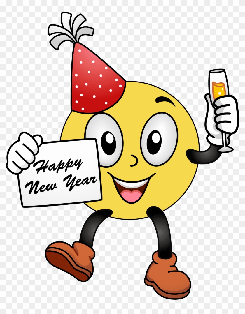 New Year Clipart Colleague - Happy New Year 2018 Emoji #1460898