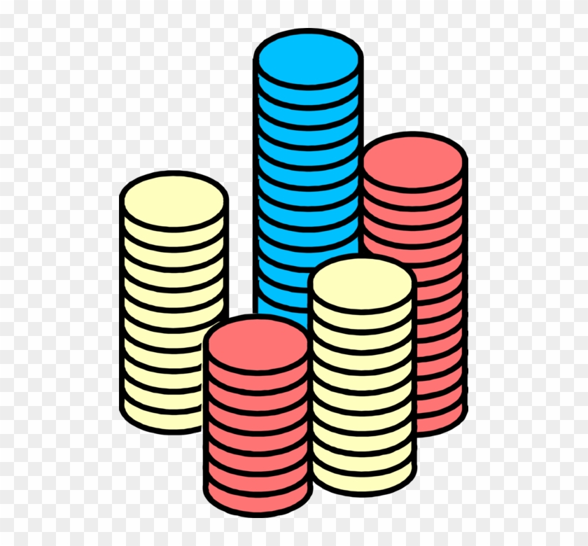 Vector Illustration Of Casino Tokens Gambling Poker - Vector Illustration Of Casino Tokens Gambling Poker #1460992