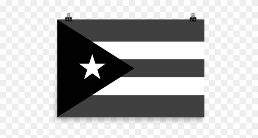 Wall Art Star Showroom - Large Black Puerto Rican Flag #1461071
