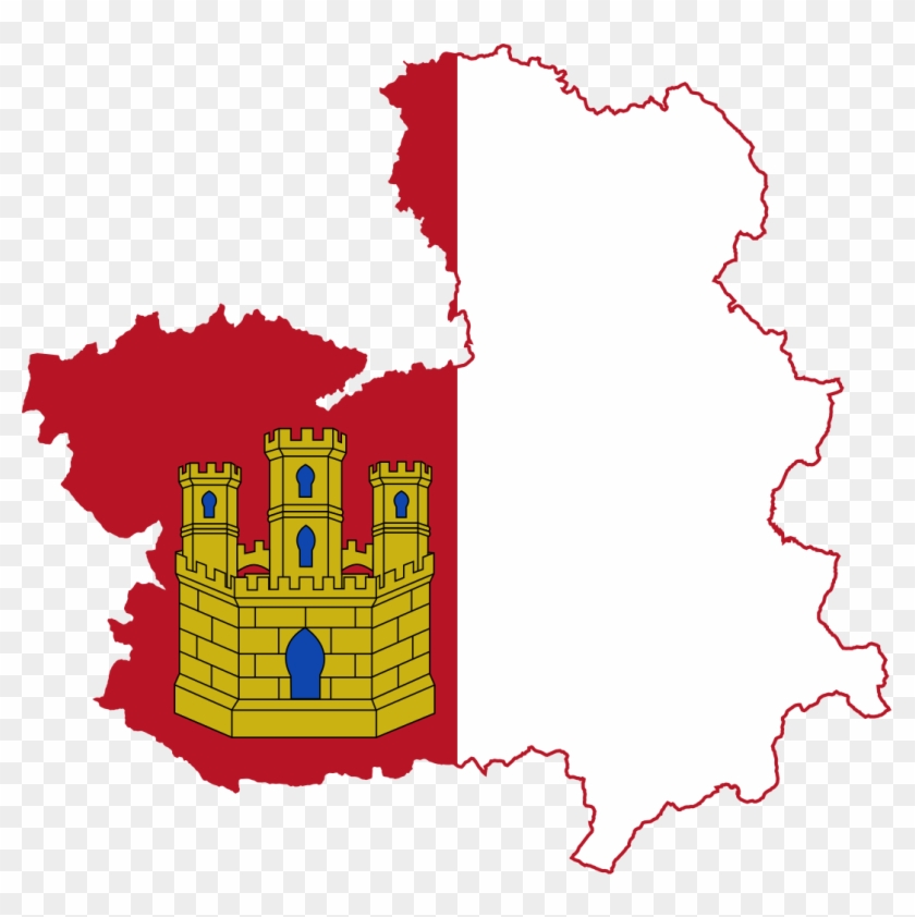 Flag Map Of Castile-la Mancha - Castile La Mancha Flag #1461166