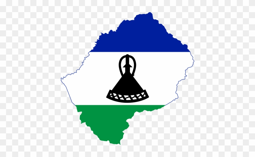 Lesotho, Land Of Our Fathers - Map Of Lesotho With Flag #1461179