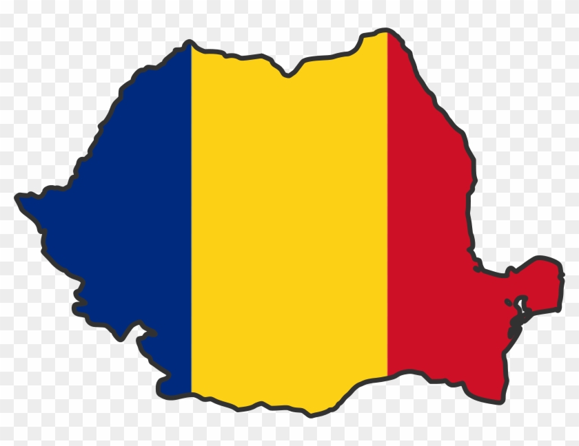 La Multi Ani Romania - Romania Map Flag Png #1461185