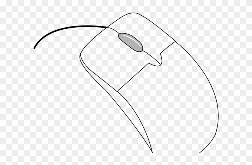 Pc Mouse Clipart Computer Cable - Line Art #1461291