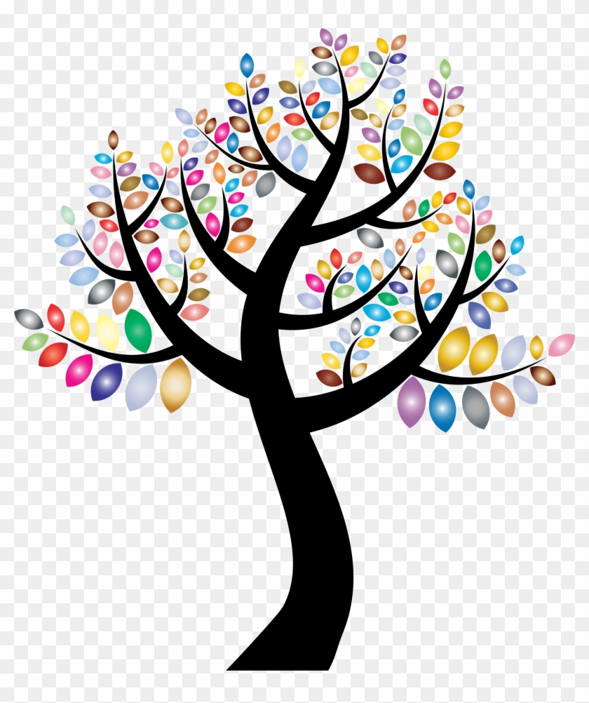 Graphic Transparent Download Simple Prismatic Big Image - Colored Tree Png #1461424