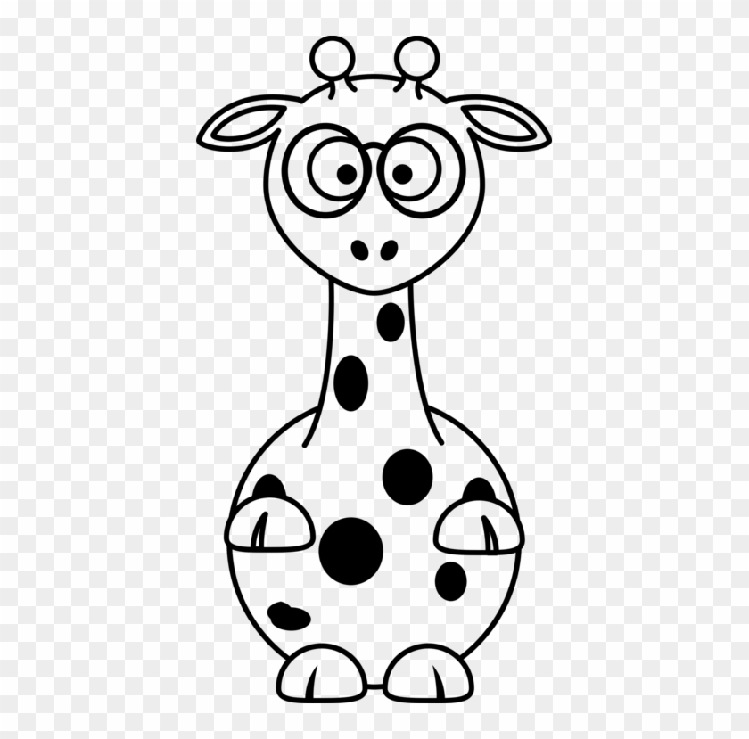 Giraffe Drawing Coloring Book Black And White Line - Clipart Black And White Animals #1461821