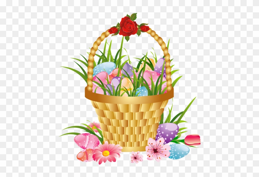 Download Gift Basket Clipart Png Photo - Happy Easter Day Eggs Waterproof Bathroom Decor Fabric #1461926