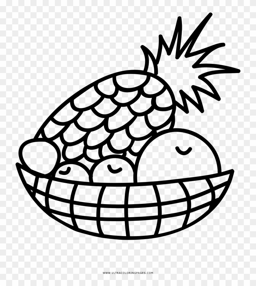 Fruit Basket Coloring Page - Drawing #1461931