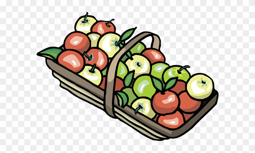 Basket Of Apples - Clipart Basket Of Apples #1461933