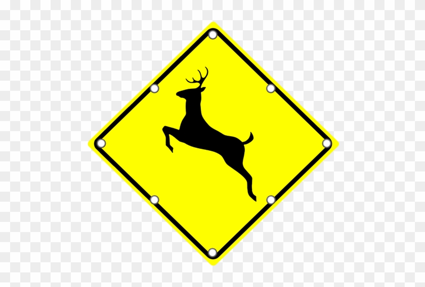Flashing Led W11-3 Deer Crossing Sign - Flashing Led W11-3 Deer Crossing Sign #1462057