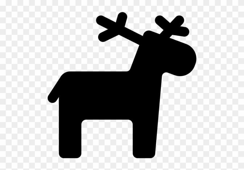 Deer Png File - Christmas Deer Silhouette Vector #1462064
