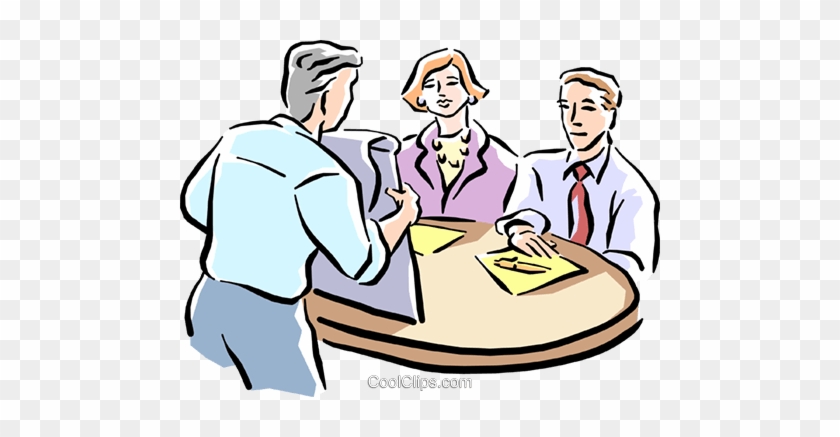 Business People Having A Meeting Royalty Free Vector - Parents Meeting In College #1462113