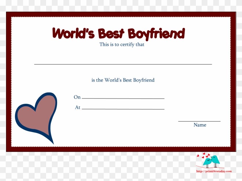 Clip Art Free Printable Award Templates - Boyfriend Coloring Pages In Love #1462177