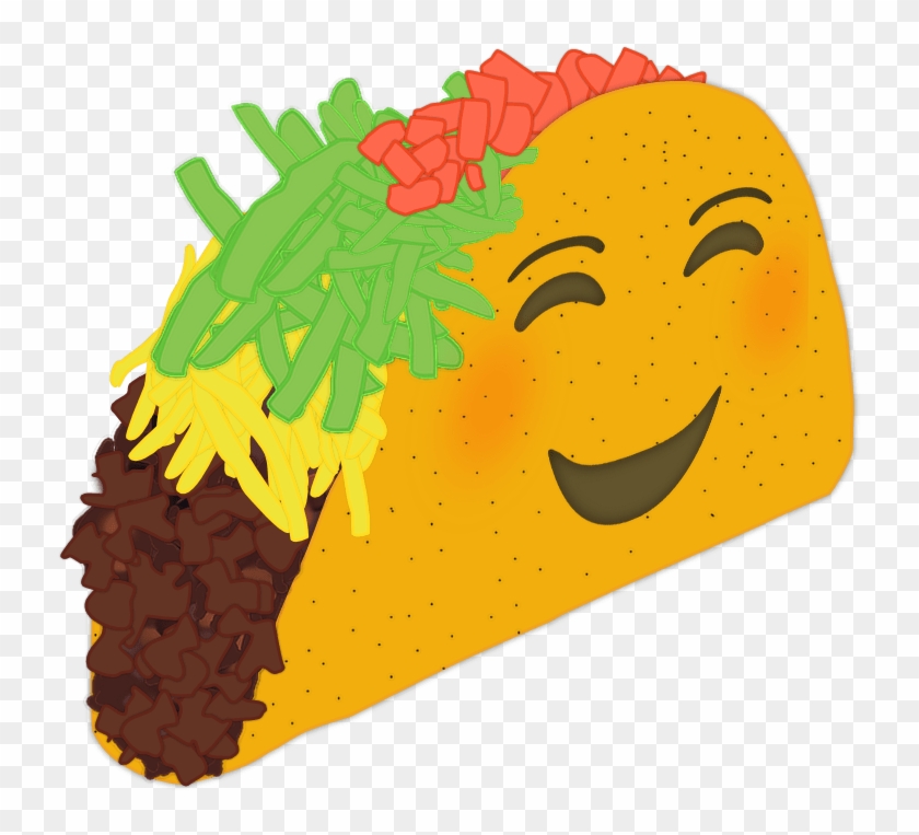 Happy Taco Car Decal - Taco Emoji #1462258