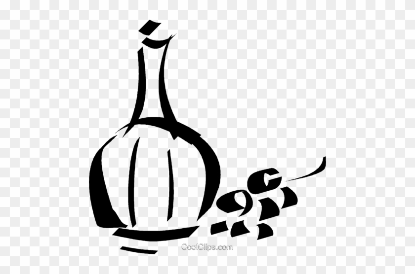 Garrafa De Vinho Com Uvas Livre De Direitos Vetores - Garrafa De Vinho Com Uvas Livre De Direitos Vetores #1462278
