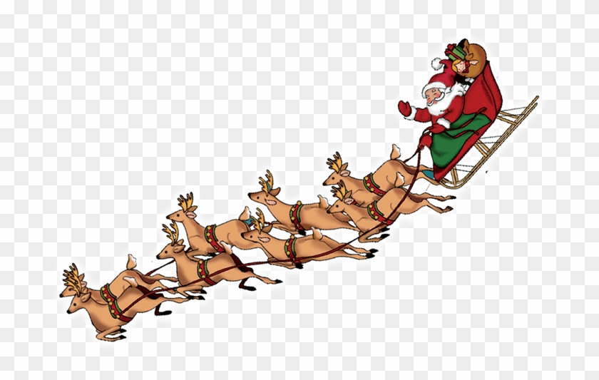 Clip Art Claus With Png Photo - Santa Sleigh Transparent Background #1462384