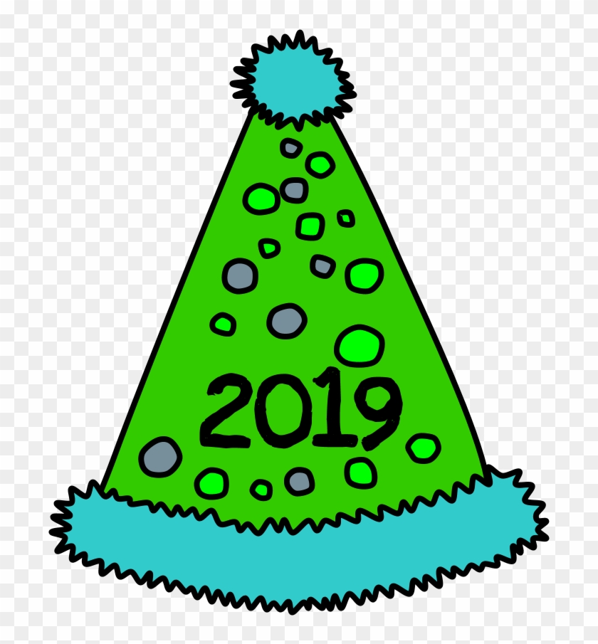 Party Hat, Pom-pom, Tinsel, Dots, 2019, Blue, Green, - Party Hat, Pom-pom, Tinsel, Dots, 2019, Blue, Green, #1462815