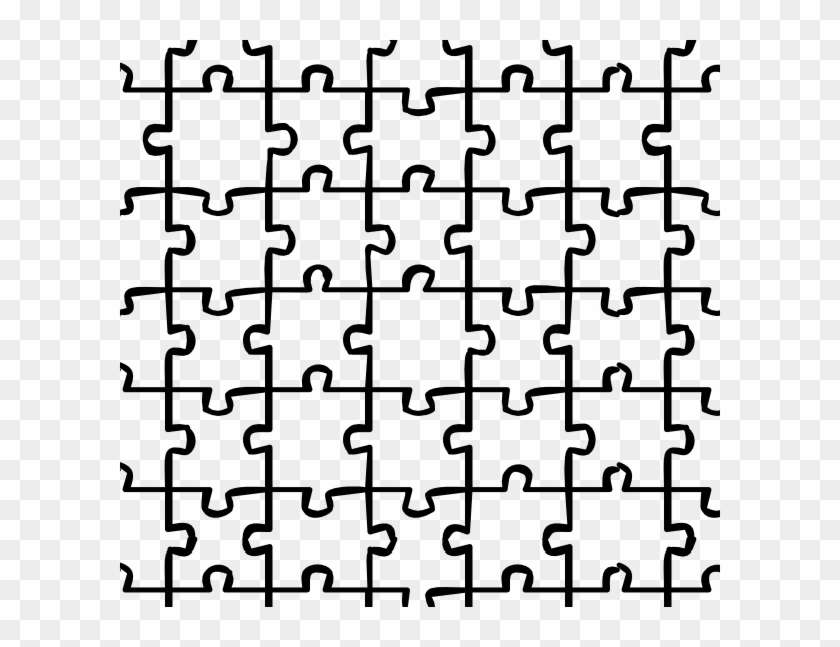 Jigsaw Clip Art At Clker Com Vector - Lineas De Rompecabezas Png #1462856