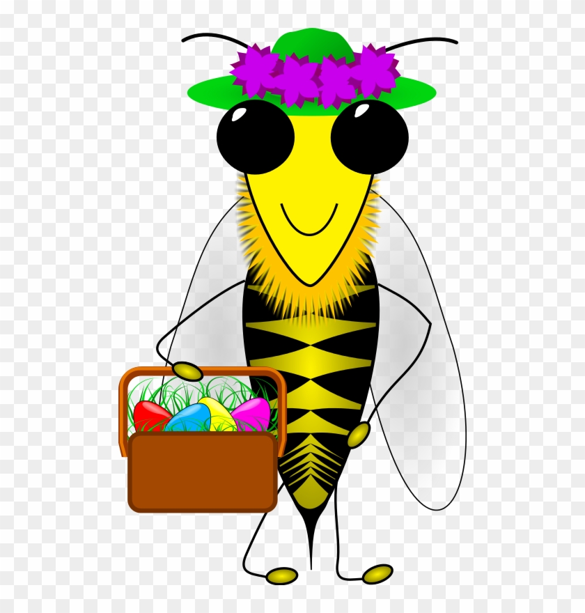 Western Honey Bee Easter Bunny Bumblebee - Easter Bee Clipart #1462968