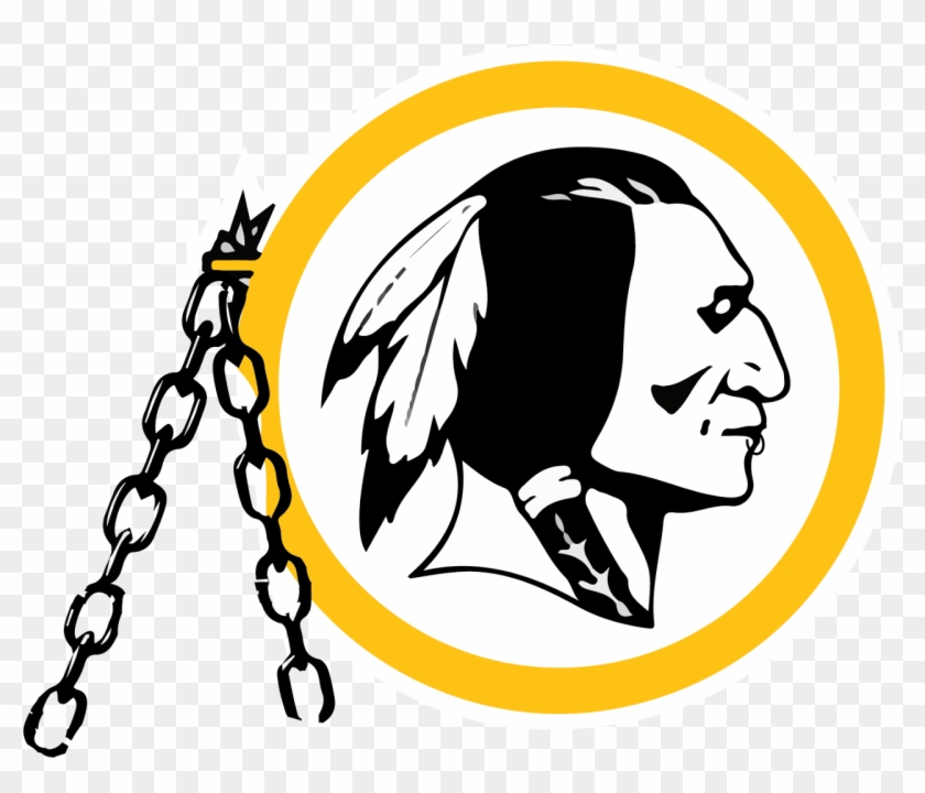 Nfl Logos-22 - Black And White Washington Redskins Logo #1463227